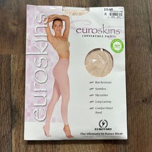 EuroSkins Convertible Tights in Theatrical Pink Adult L/XL New in Package NIP
